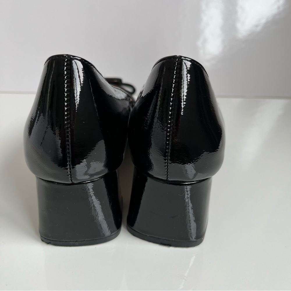 Adrienne Vittadini Black Patent Block Heel Size 7 - Picture 8 of 12